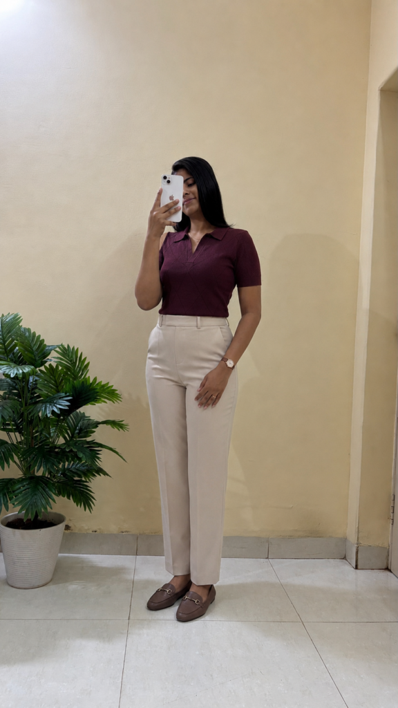 Half Sleeve Polo T-Shirt (Wine)