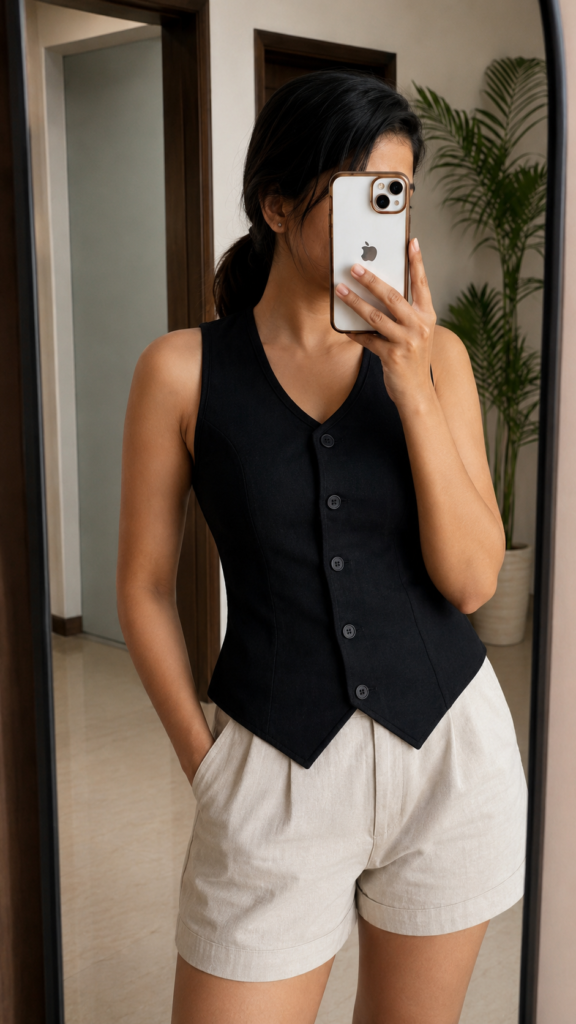 Stylish Sleeveless | office wear top