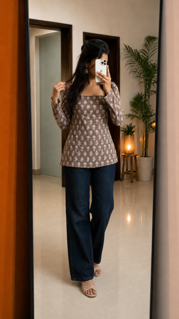New Printed Kurti for womans with dori and trending desings