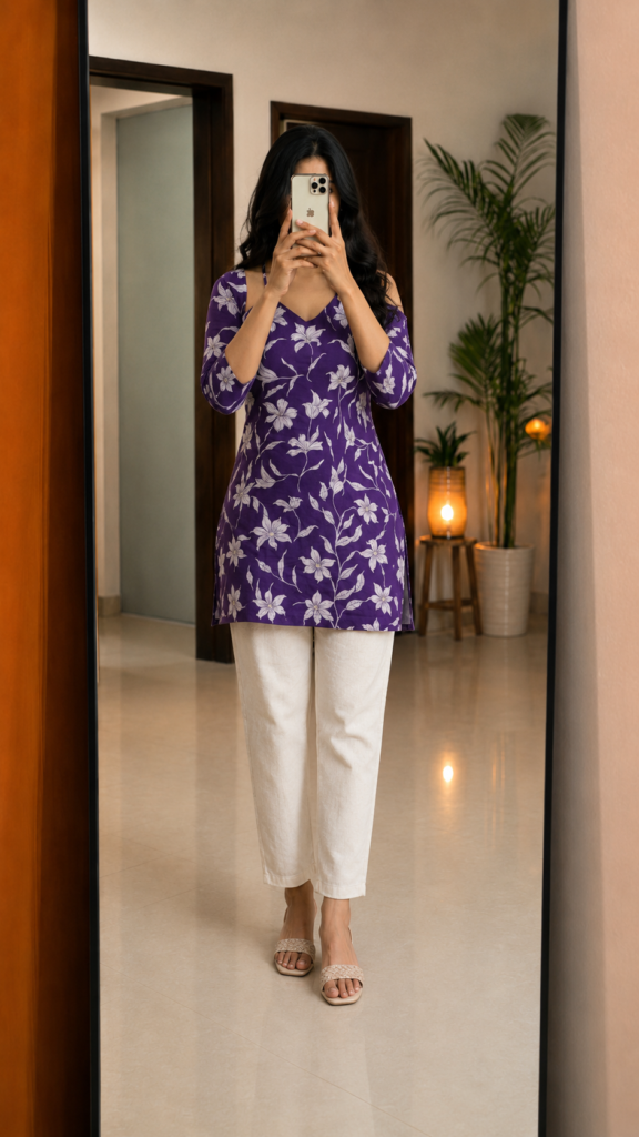 perfect for summer vibe jaipuri rayon short kurti