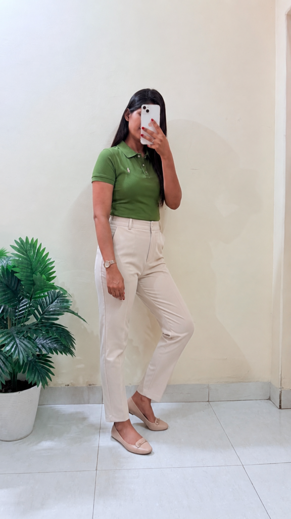 U.S. Polo ASSN. Women T-Shirt With Formal Trousers