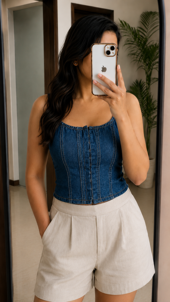 Denim Crop Top