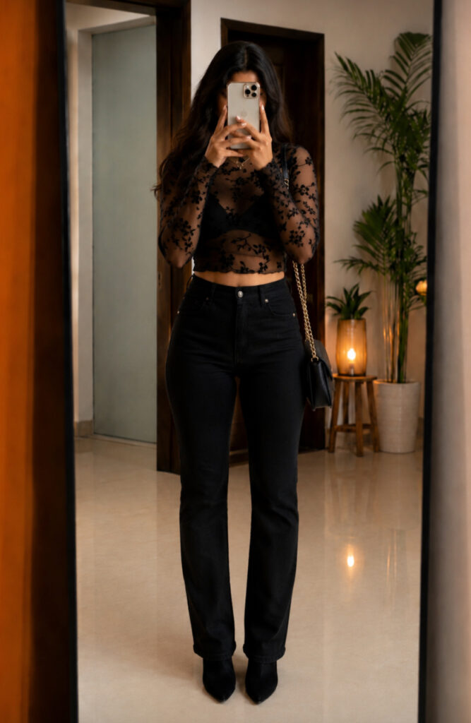 florol flok print crop top