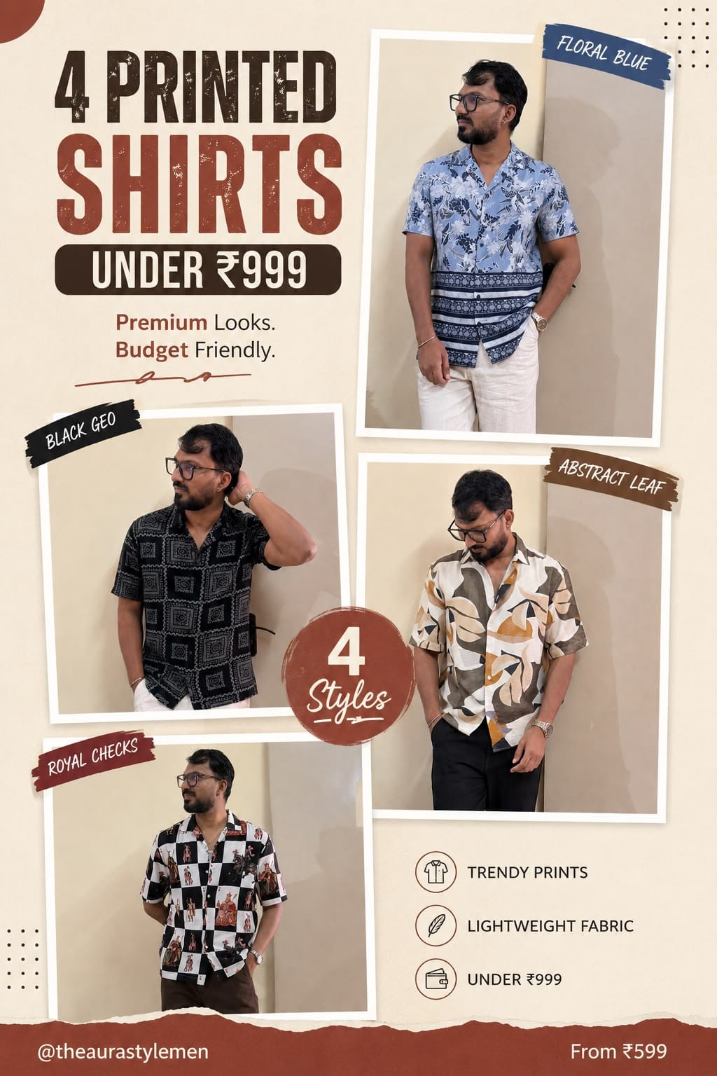 wardrobe essentials for men - Statement Printed Shirts Collection India