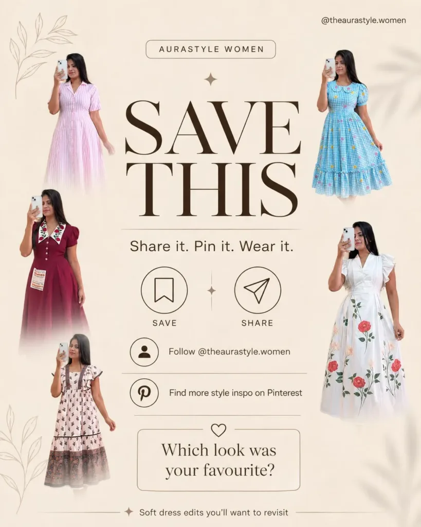 Five women modelling floral, striped, gingham, maroon and boho midi dresses. — Dresses That Dress Outfit for Women