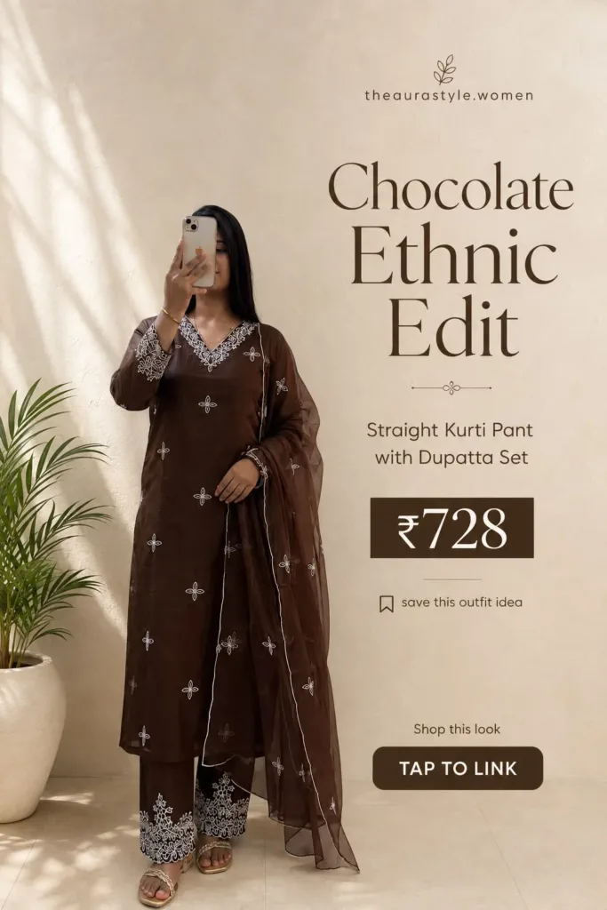 BROWN, BUT MAKE IT ELEGANT. — Elegant Brown Kurta Outfit for Women